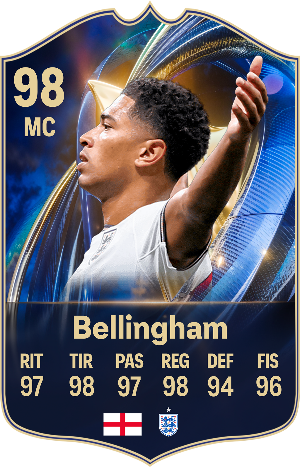 Arte de la carta coleccionable de Bellingham — Regalos de Fútbol