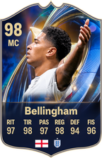 Arte de la carta coleccionable de Bellingham — Regalos de Fútbol