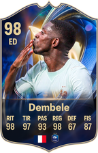 Arte de la carta coleccionable de Dembélé — Regalos de Fútbol