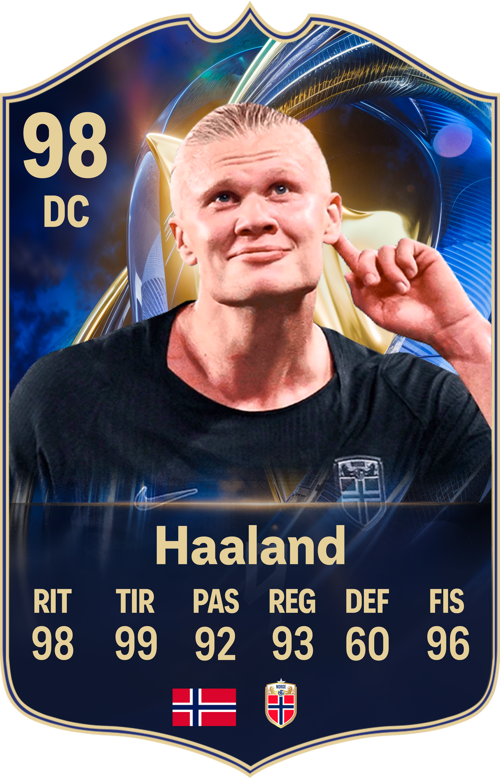 Diseño 1 — carta Haaland