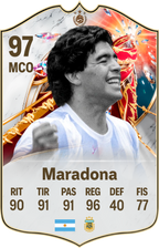 Arte de la carta coleccionable de Maradona — Regalos de Fútbol