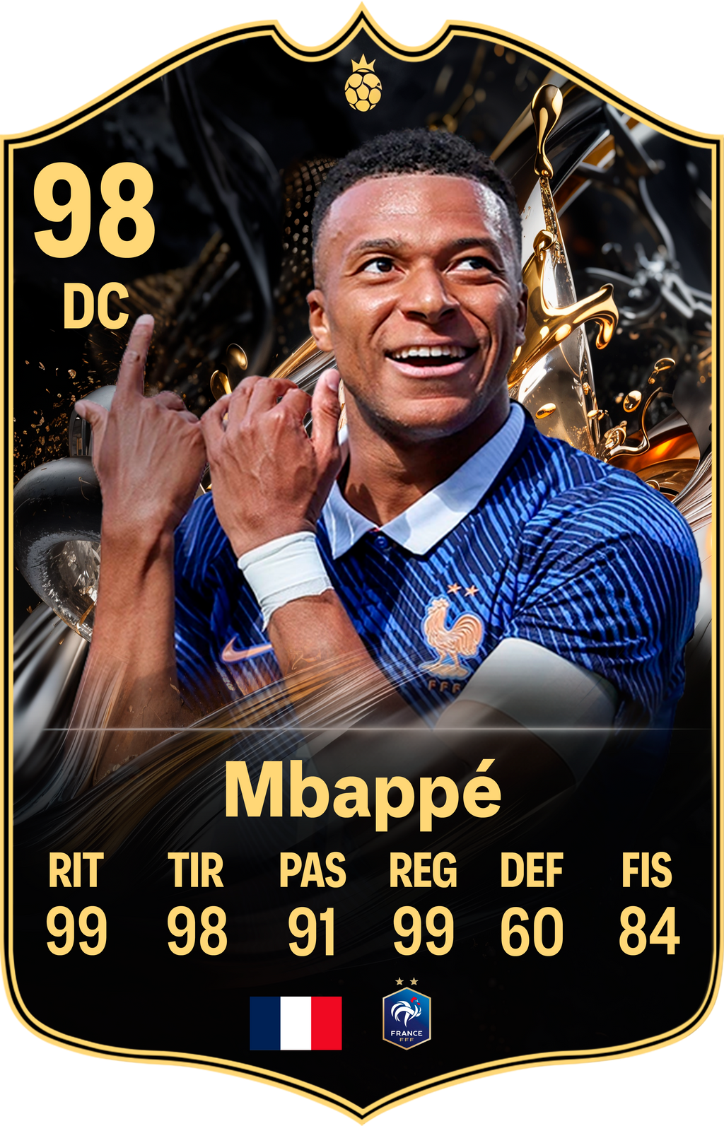 Diseño 1 — carta Mbappé