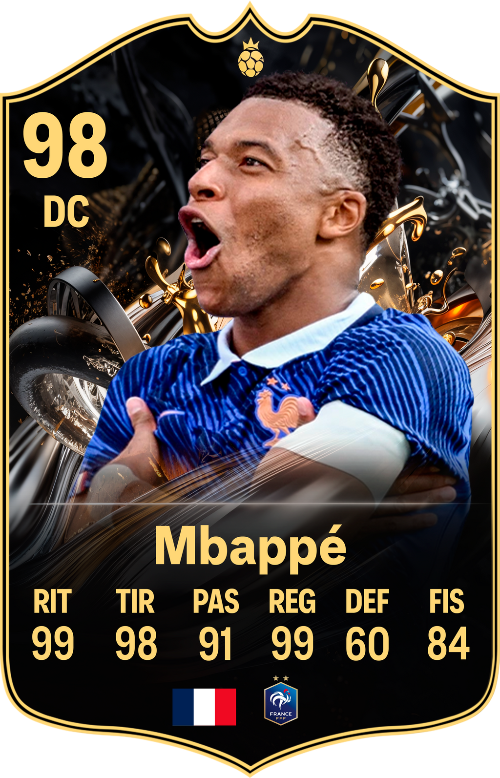 Diseño 2 — carta Mbappé