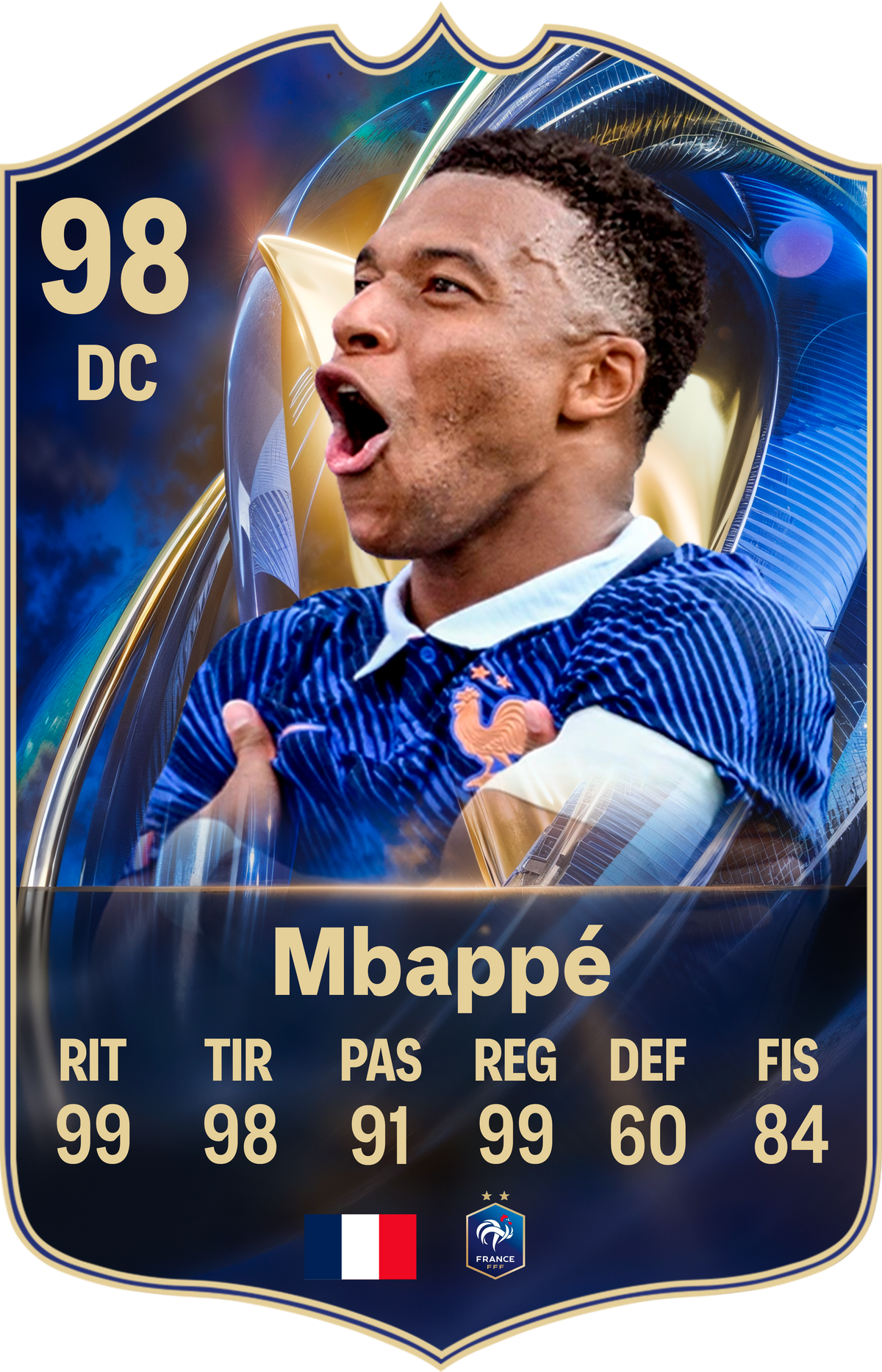 Diseño 5 — carta Mbappé