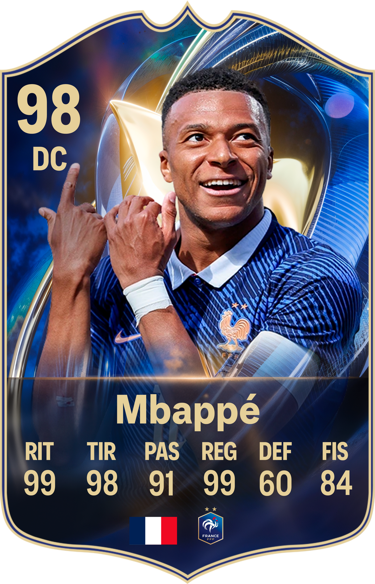 Diseño 6 — carta Mbappé