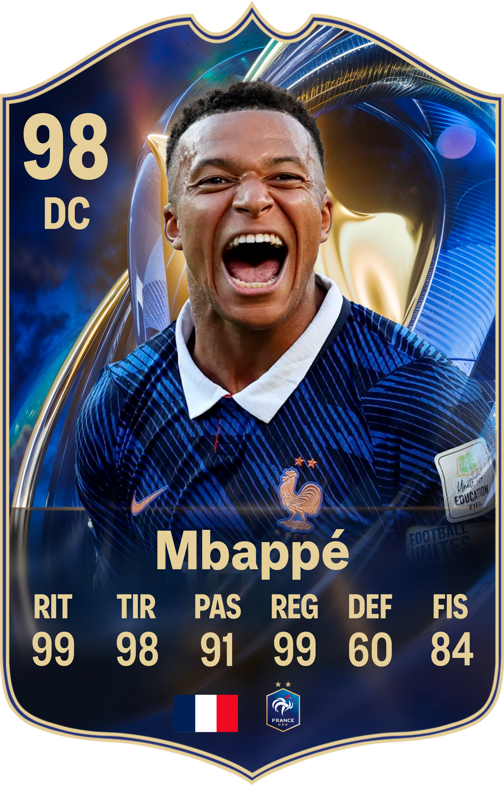 Diseño 7 — carta Mbappé