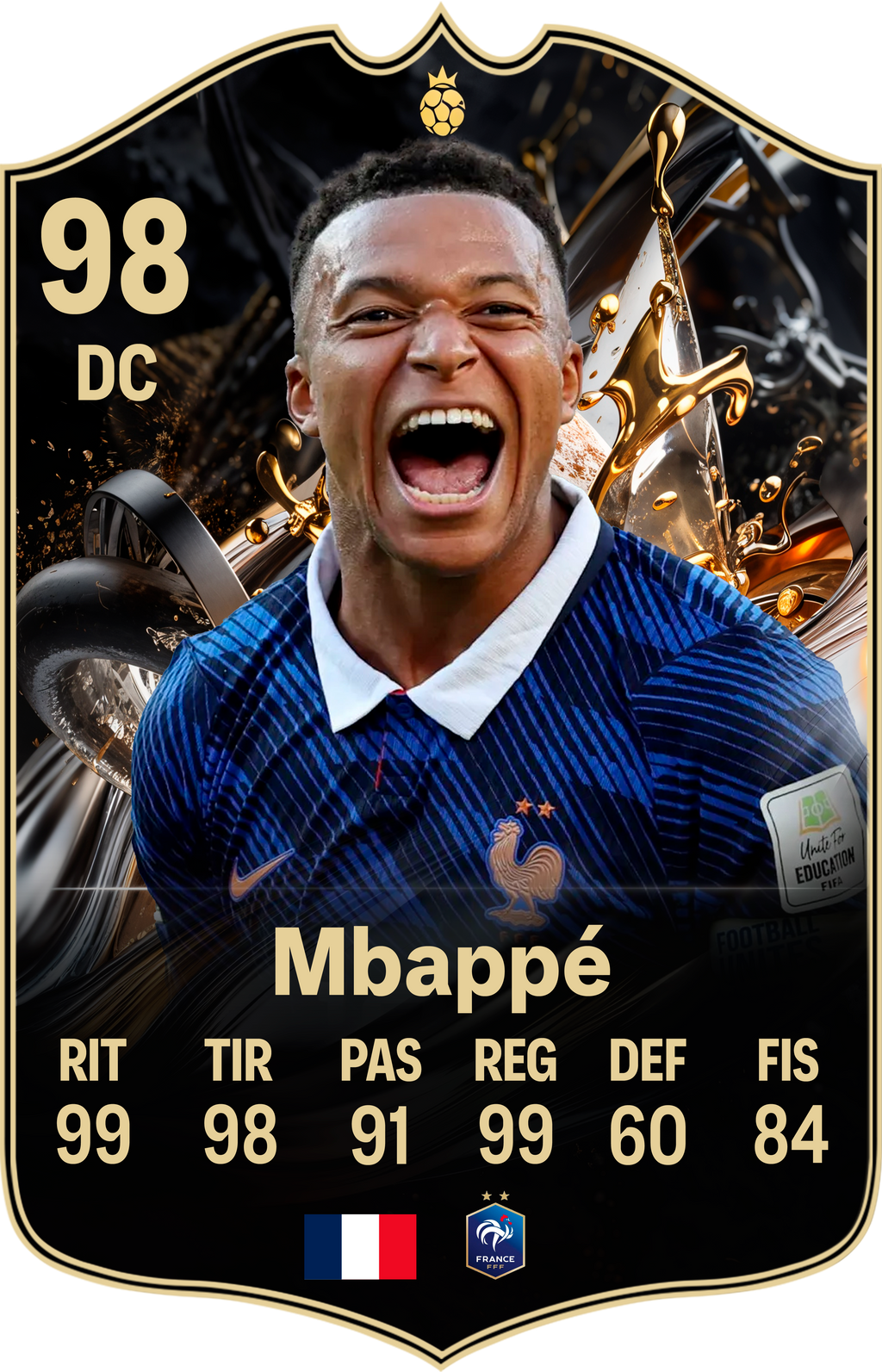 Diseño 8 — carta Mbappé