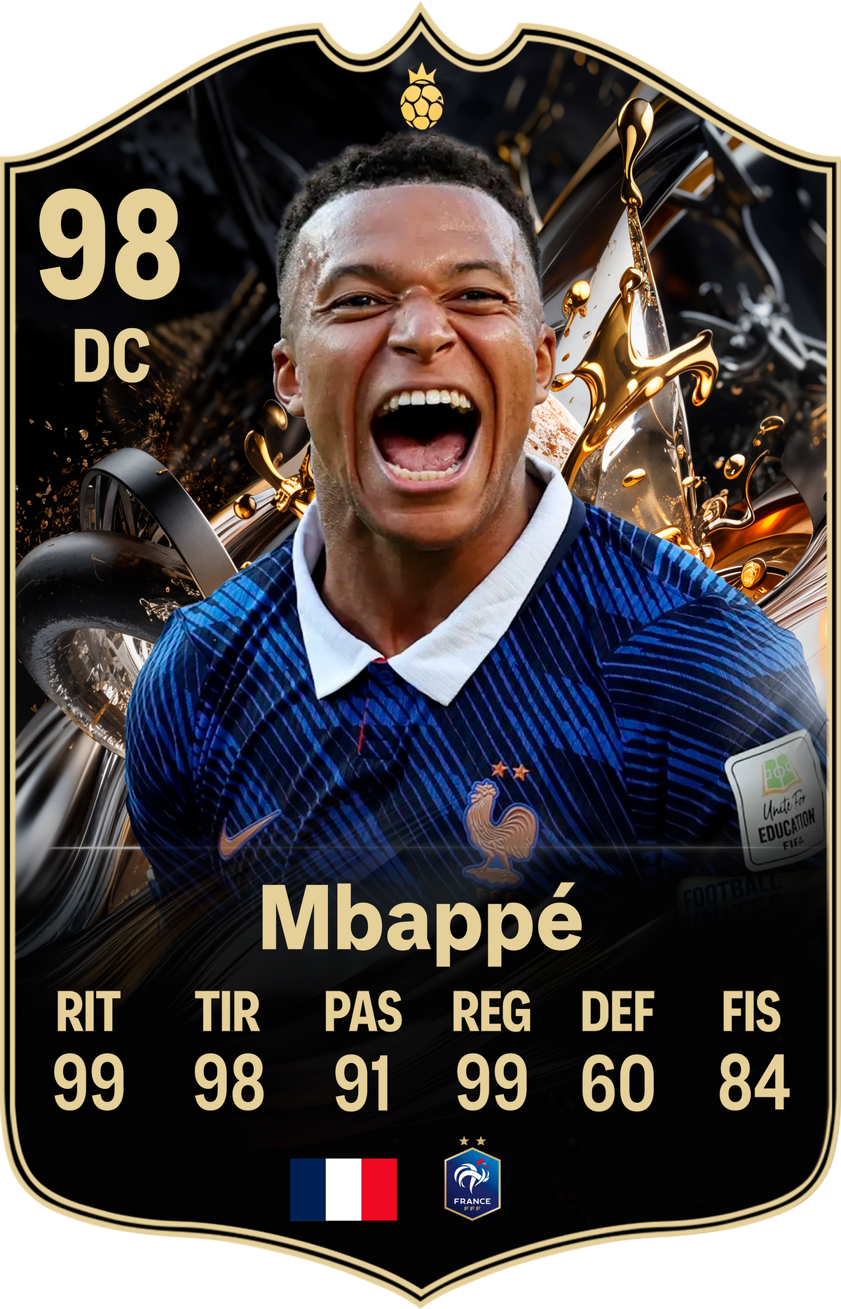 Diseño 8 — carta Mbappé