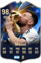 Arte de la carta coleccionable de Messi — Regalos de Fútbol