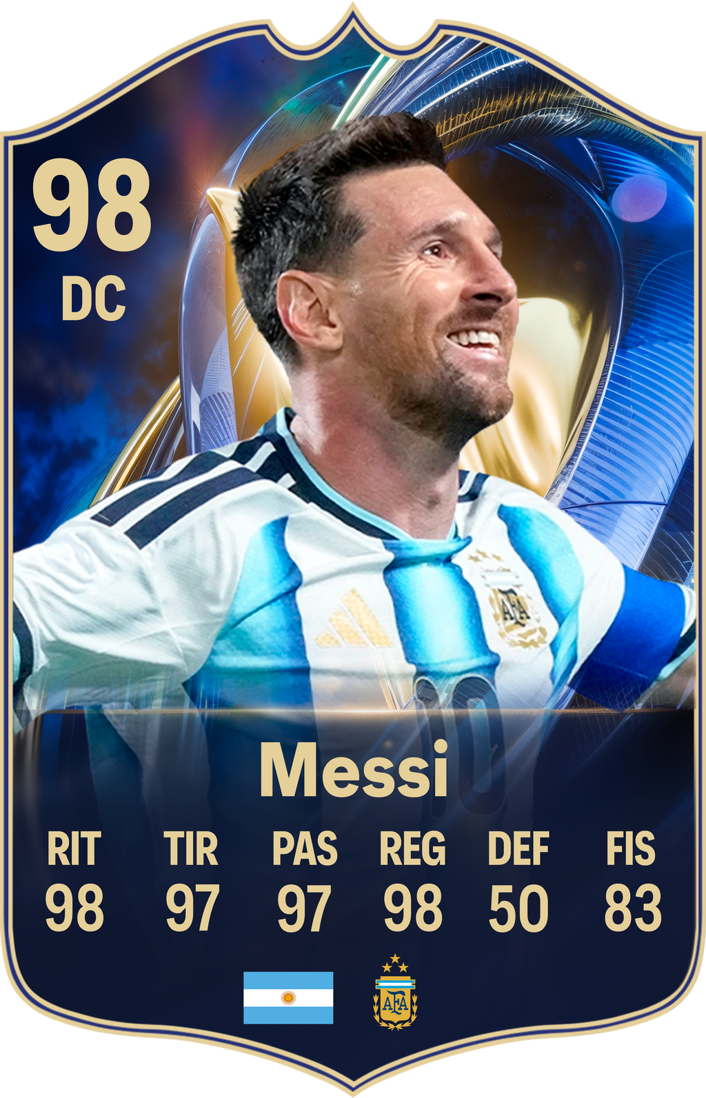 Diseño 3 — carta Messi