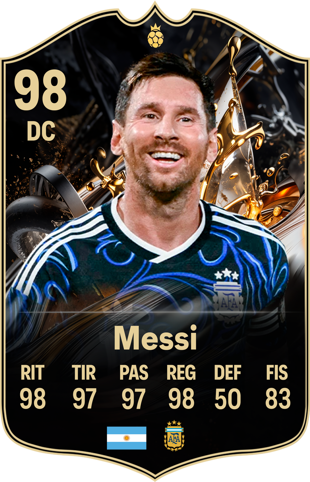 Diseño 5 — carta Messi