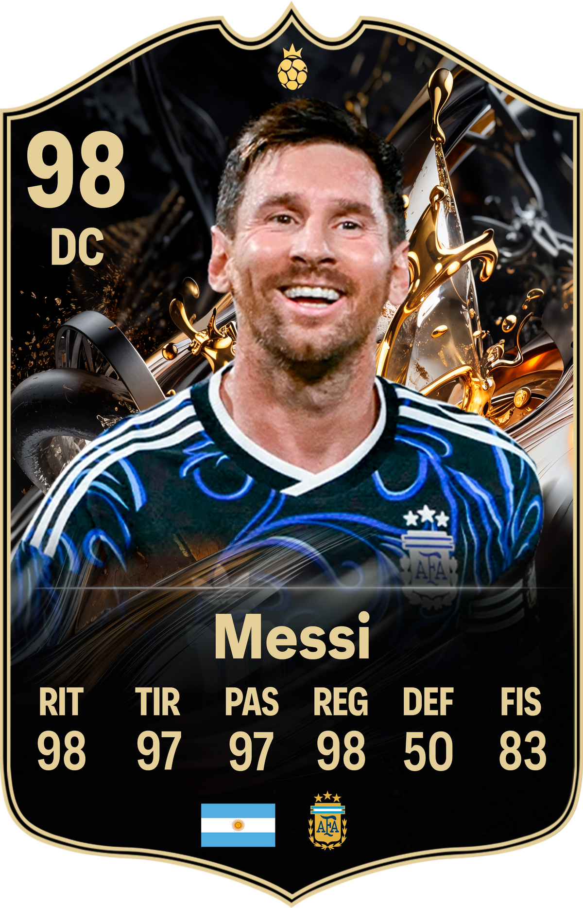 Diseño 5 — carta Messi