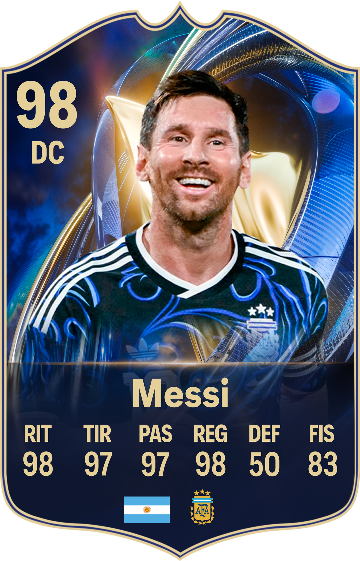 Diseño 6 — carta Messi