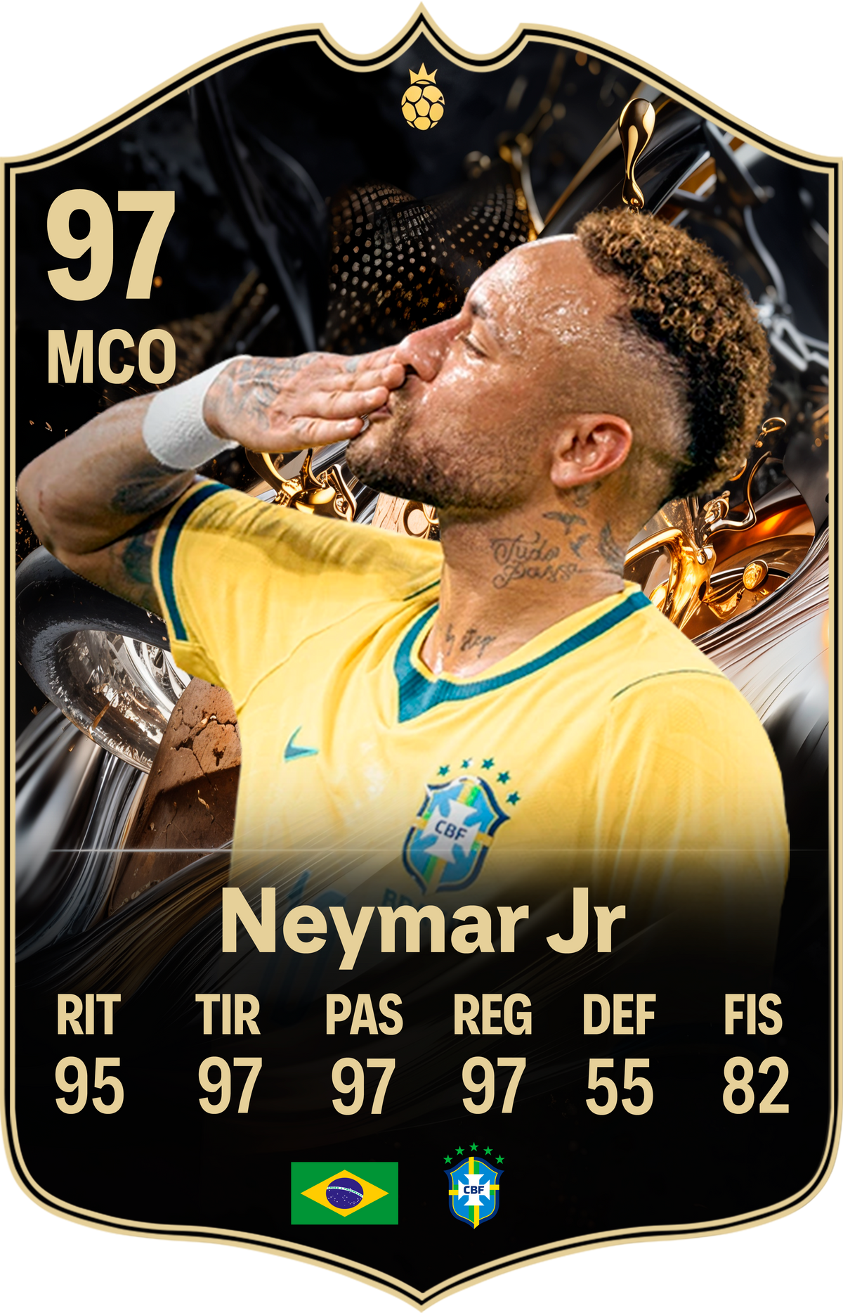Diseño 1 — carta Neymar Jr