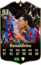 Arte de la carta coleccionable de Ronaldinho — Regalos de Fútbol