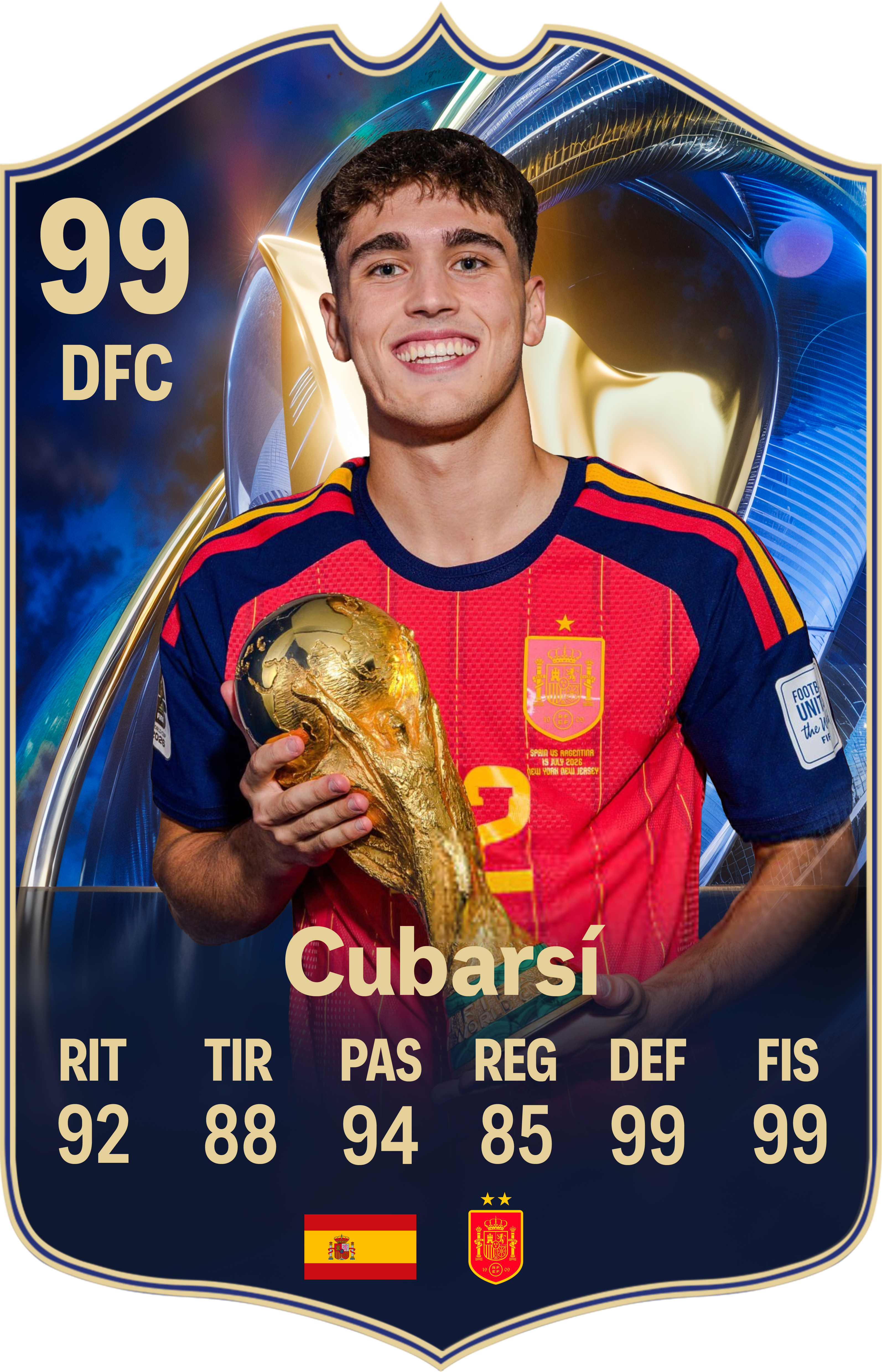 Arte de la carta coleccionable de Cubarsí — Regalos de Fútbol