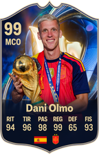 Arte de la carta coleccionable de Dani Olmo — Regalos de Fútbol