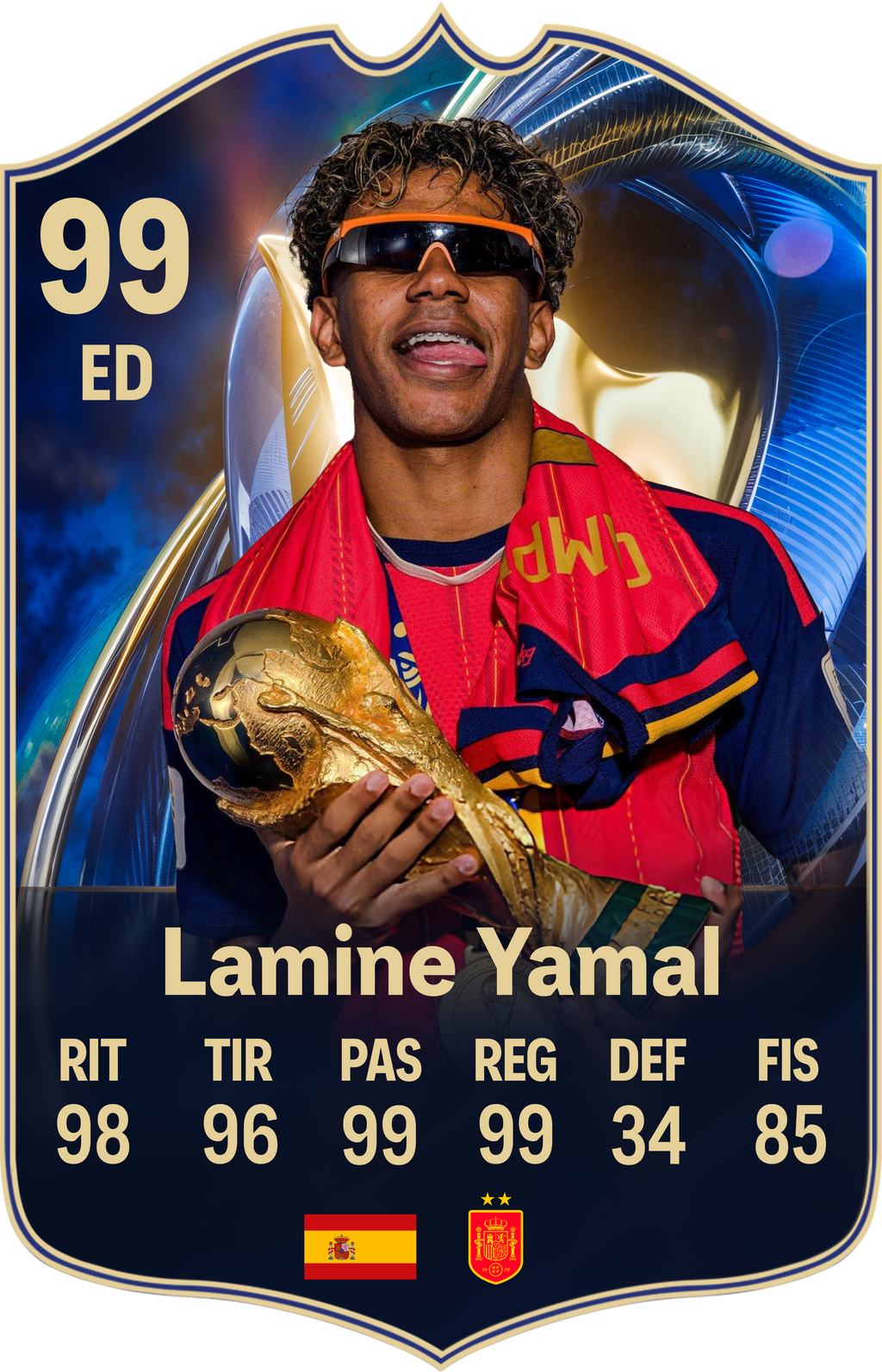 Arte de la carta coleccionable de Lamine Yamal — Regalos de Fútbol