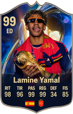Arte de la carta coleccionable de Lamine Yamal — Regalos de Fútbol