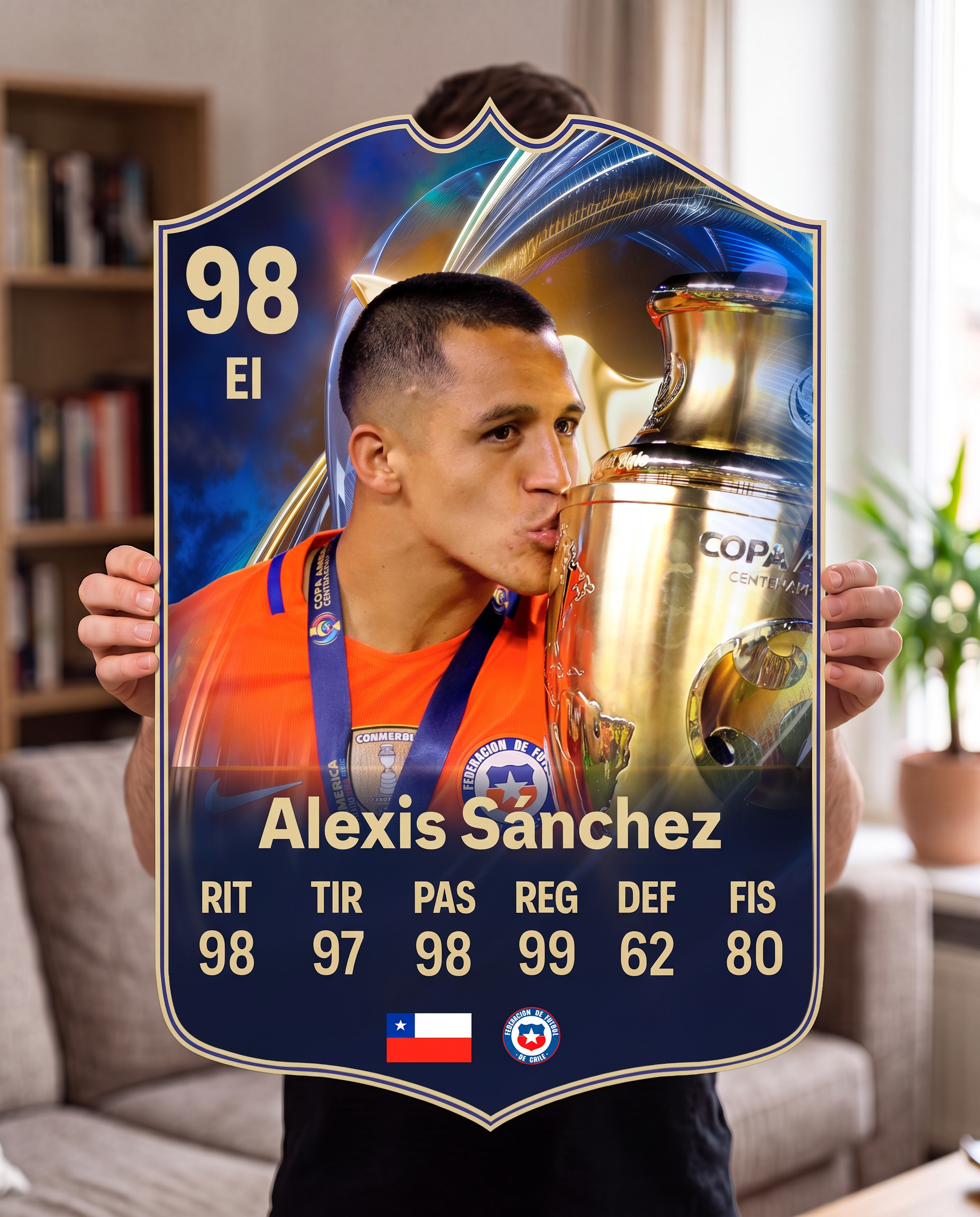 Carta gigante de Alexis Sánchez tamaño Grande — Regalos de Fútbol