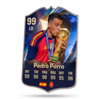 Carta coleccionable 3D de Pedro Porro en foamex 5 mm — Regalos de Fútbol