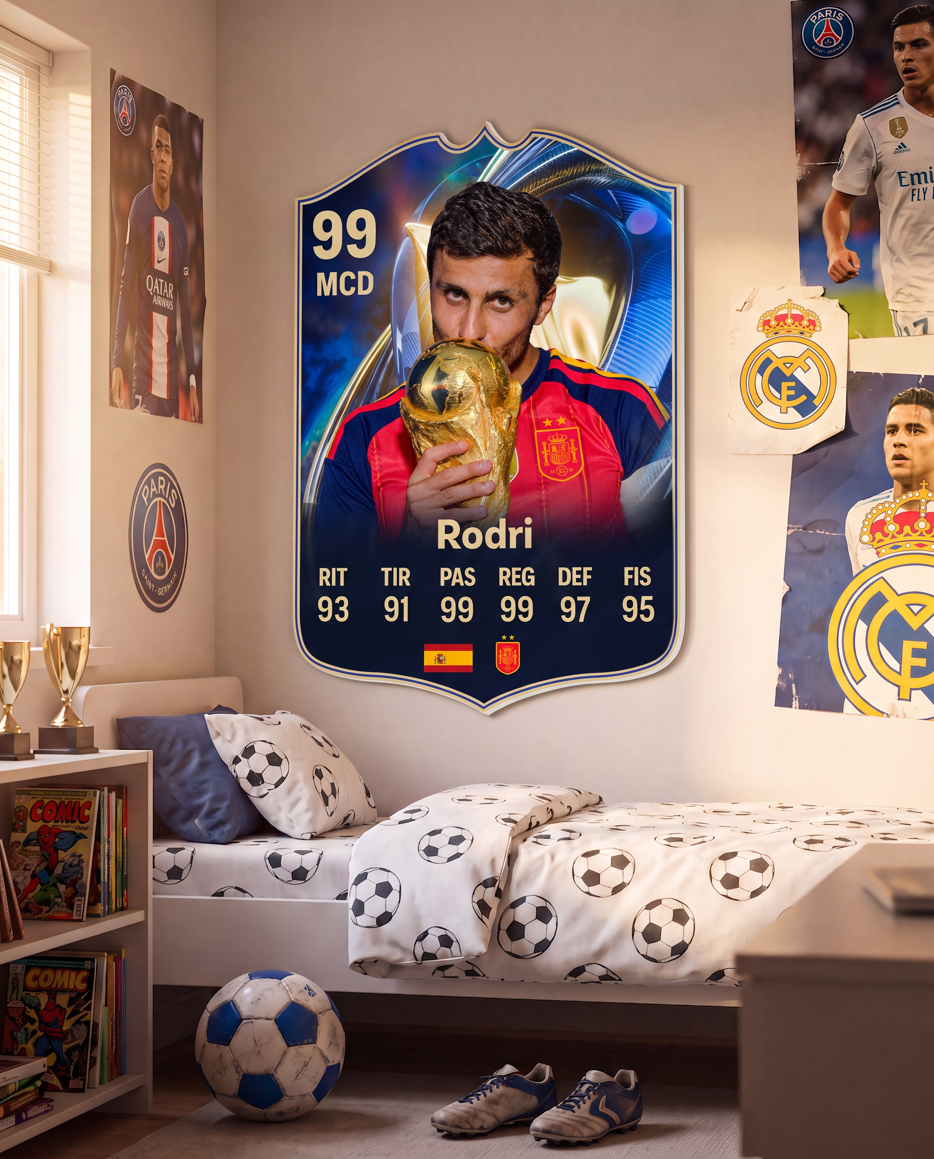 Diseño 2 — carta de Rodri en la pared — Regalos de Fútbol