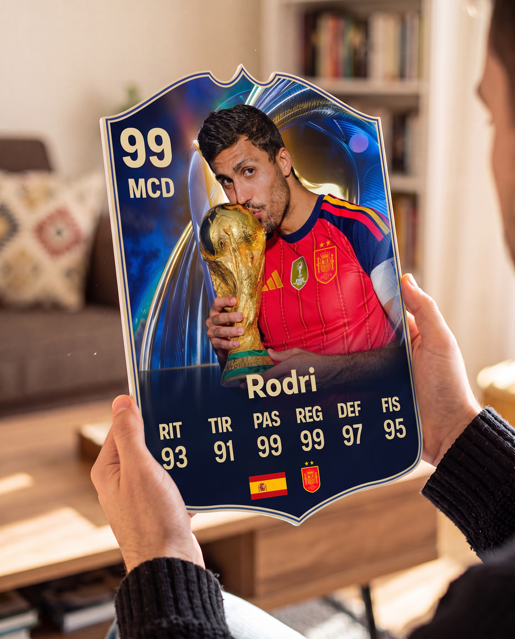 Carta de Rodri en las manos — foamex 5 mm — Regalos de Fútbol