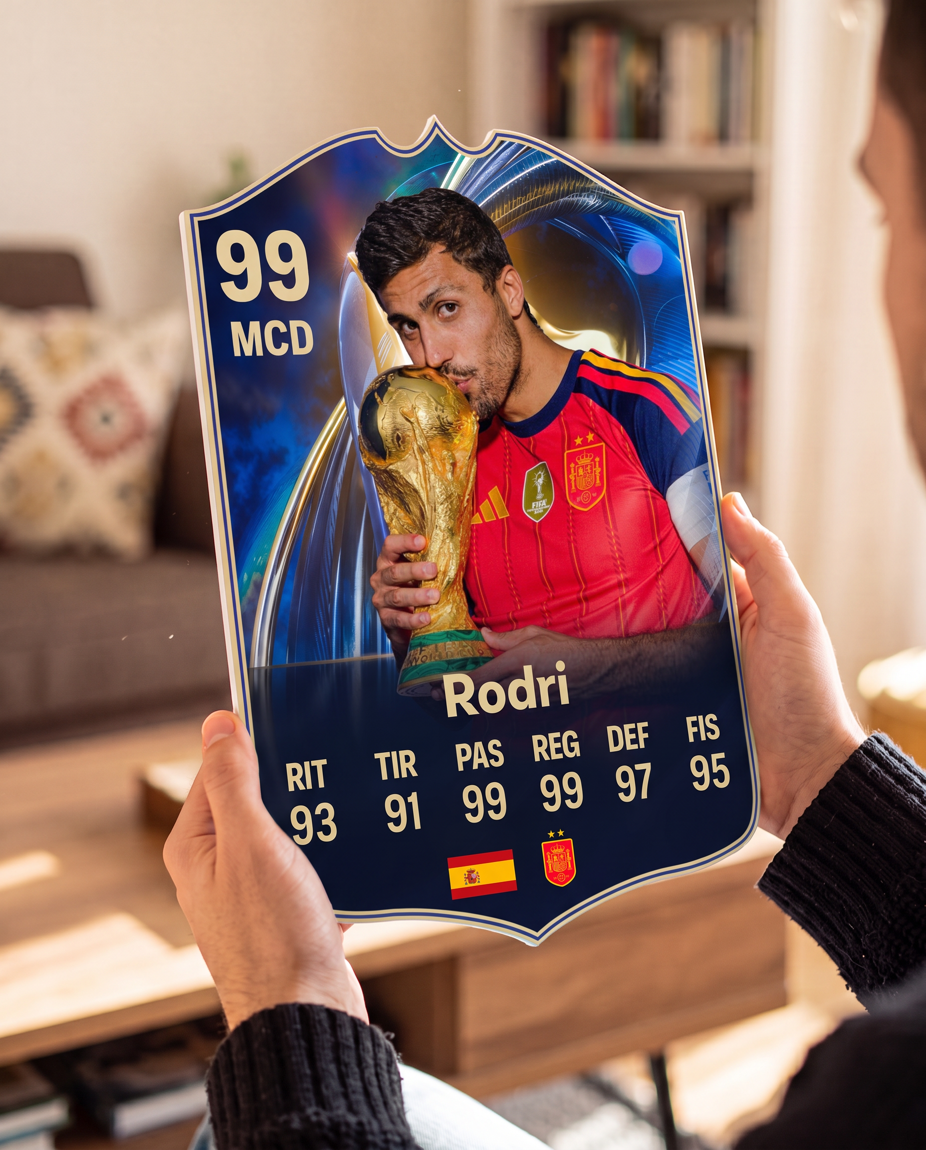 Carta de Rodri en las manos — foamex 5 mm — Regalos de Fútbol