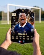 Diseño 8 — carta de Mbappé en la cancha — Regalos de Fútbol