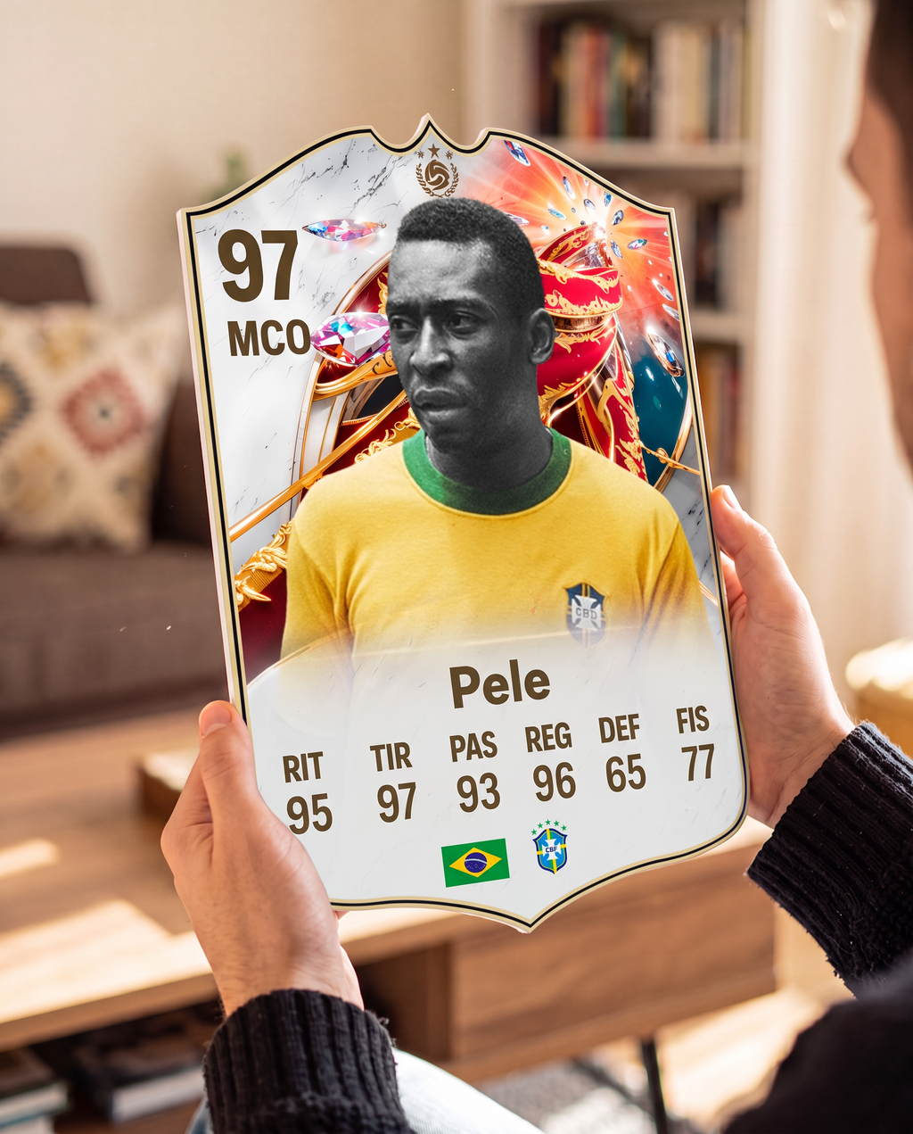Carta de Pelé en las manos — foamex 5 mm — Regalos de Fútbol