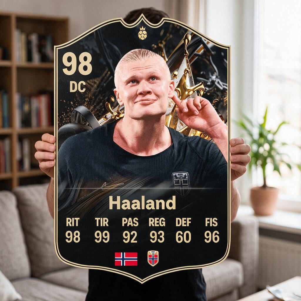 Diseño 4 — carta gigante de Haaland — Regalos de Fútbol