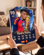 Carta de Pedro Porro en las manos — foamex 5 mm — Regalos de Fútbol