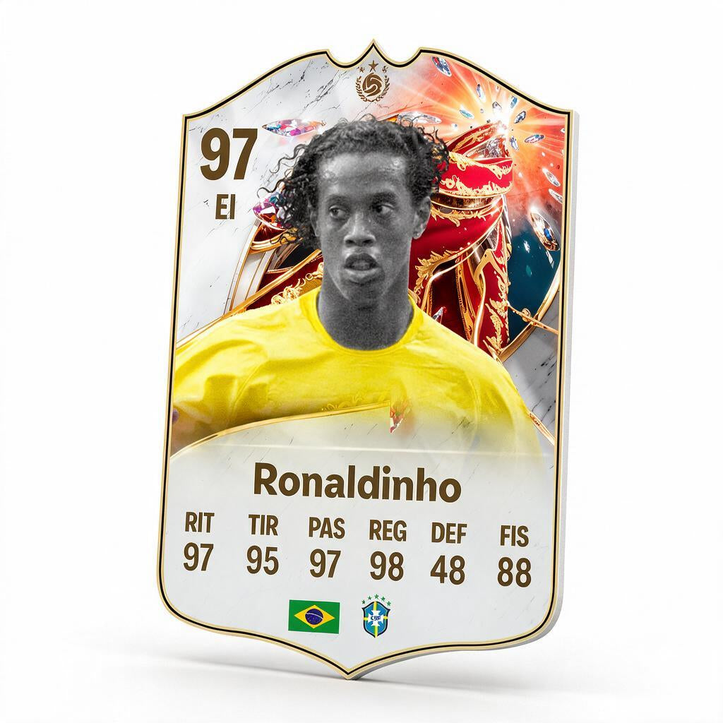 Diseño 2 — carta 3D de Ronaldinho en foamex — Regalos de Fútbol