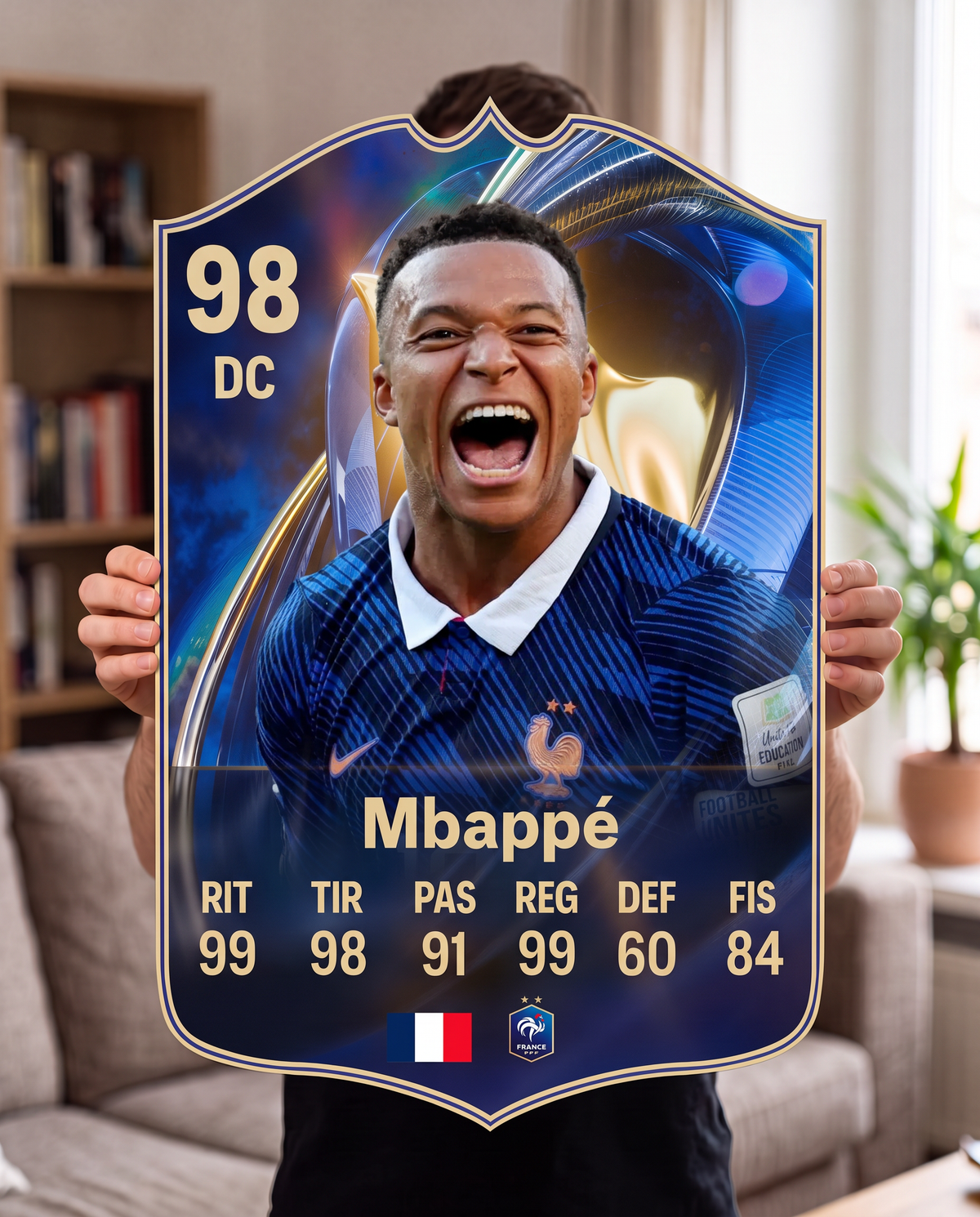 Diseño 7 — carta gigante de Mbappé — Regalos de Fútbol