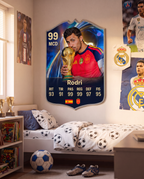 Carta de Rodri colgada en la pared de la pieza — Regalos de Fútbol