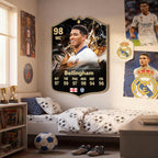 Diseño 5 — carta de Bellingham en la pared — Regalos de Fútbol