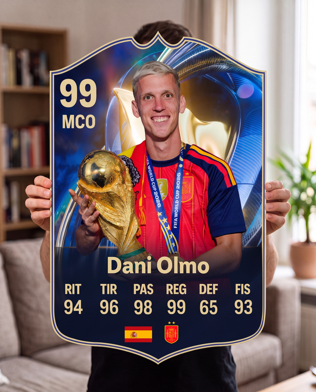 Carta gigante de Dani Olmo tamaño Grande — Regalos de Fútbol