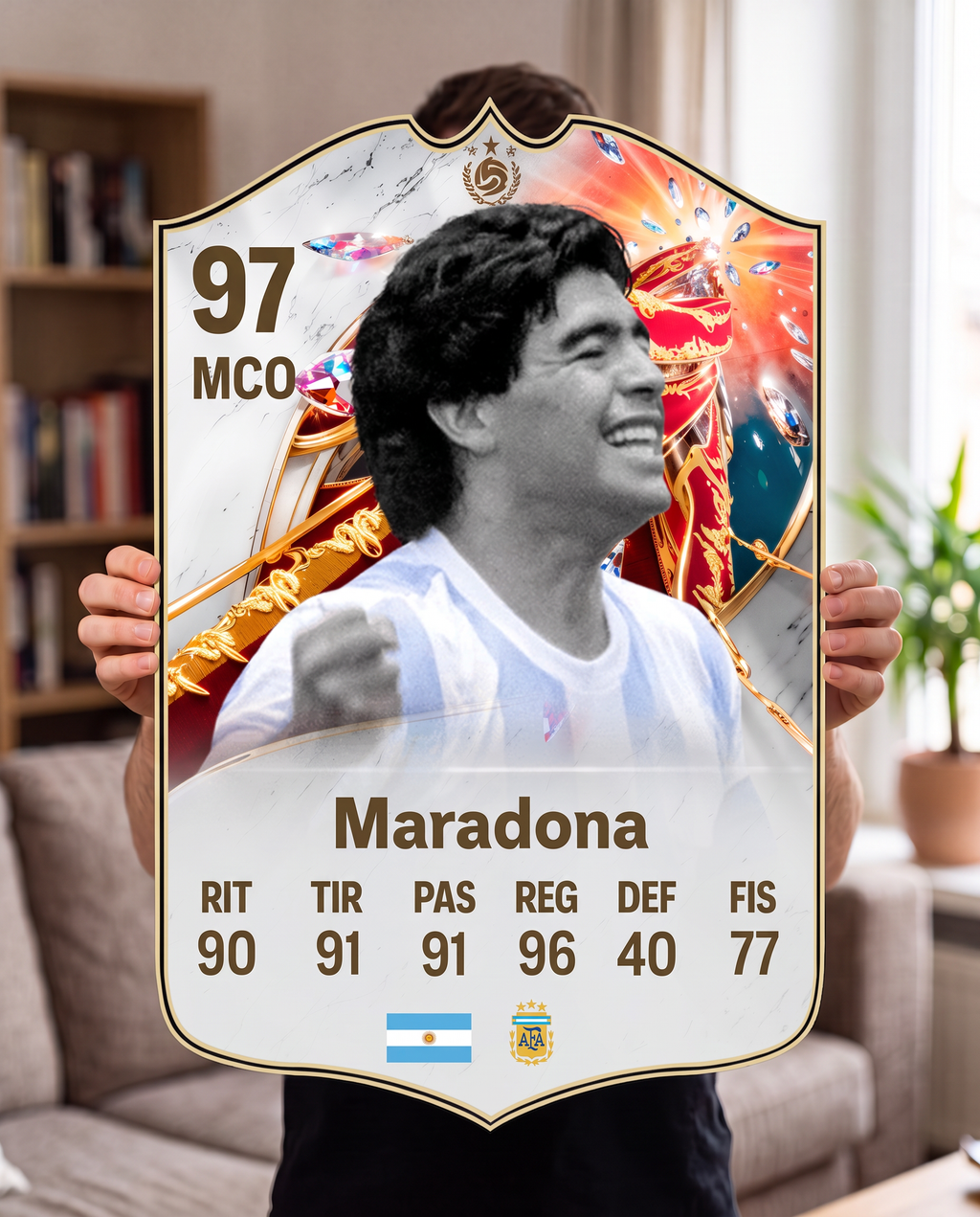Carta gigante de Maradona tamaño Grande — Regalos de Fútbol
