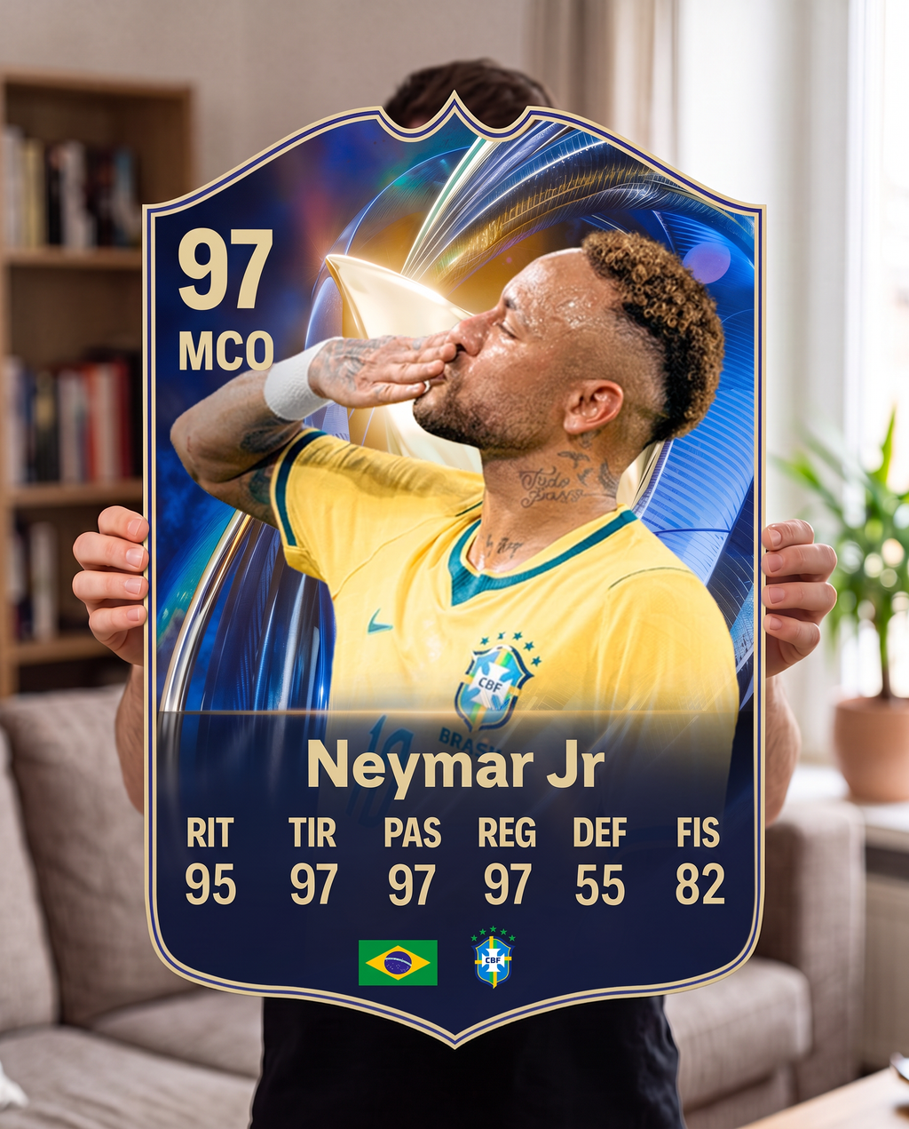Carta gigante de Neymar Jr tamaño Grande — Regalos de Fútbol