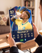 Carta de Neymar Jr en las manos — foamex 5 mm — Regalos de Fútbol