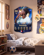 Carta de Dembélé colgada en la pared de la pieza — Regalos de Fútbol