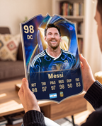 Diseño 6 — carta de Messi en las manos — Regalos de Fútbol