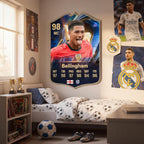 Diseño 1 — carta de Bellingham en la pared — Regalos de Fútbol
