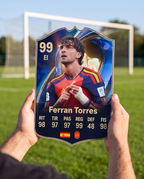 Diseño 3 — carta de Ferran Torres en la cancha — Regalos de Fútbol