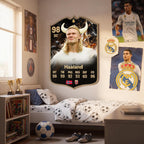 Diseño 5 — carta de Haaland en la pared — Regalos de Fútbol