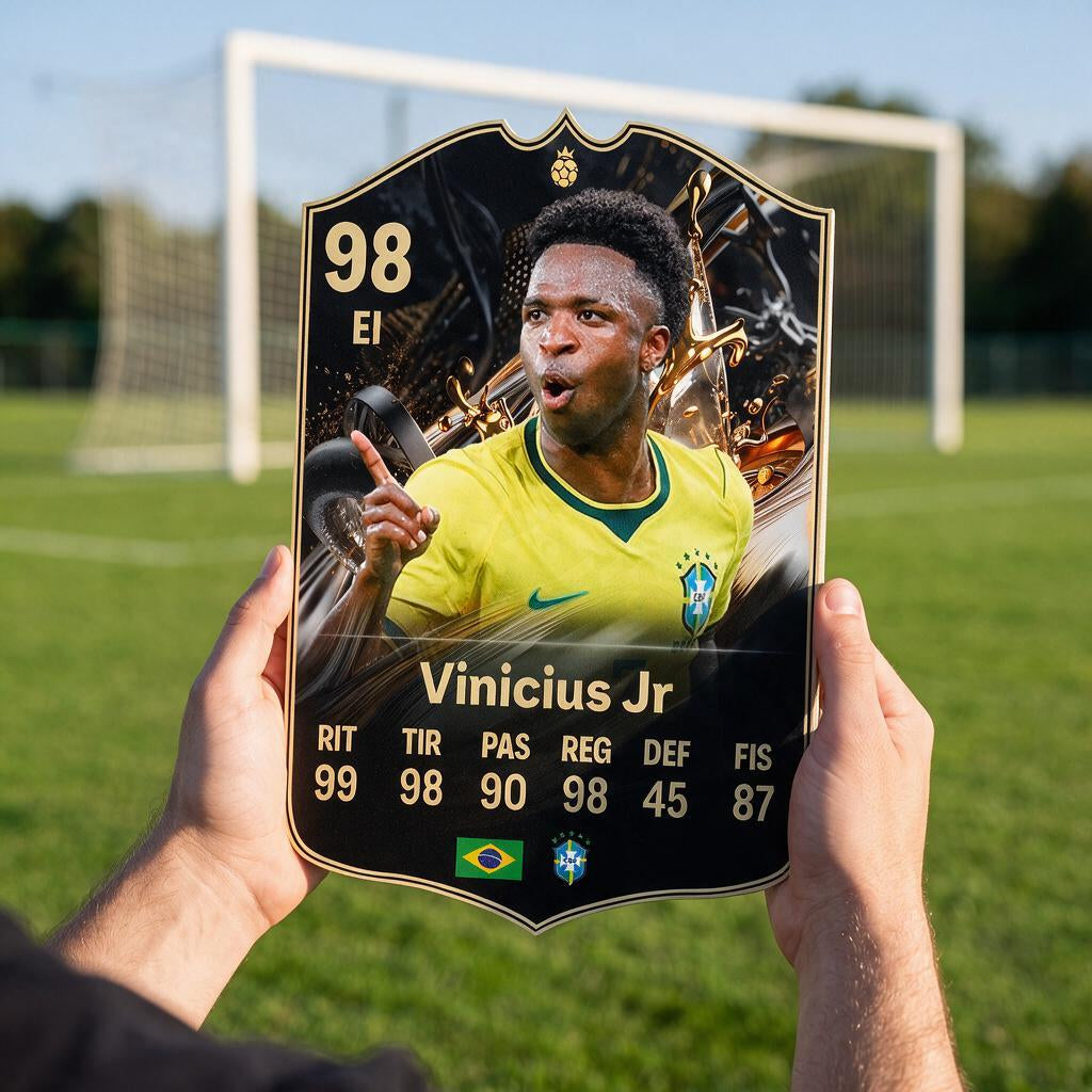 Diseño 2 — carta de Vinicius Jr en la cancha — Regalos de Fútbol