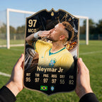 Diseño 1 — carta de Neymar Jr en la cancha — Regalos de Fútbol