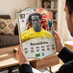 Diseño 2 — carta de Ronaldinho en las manos — Regalos de Fútbol