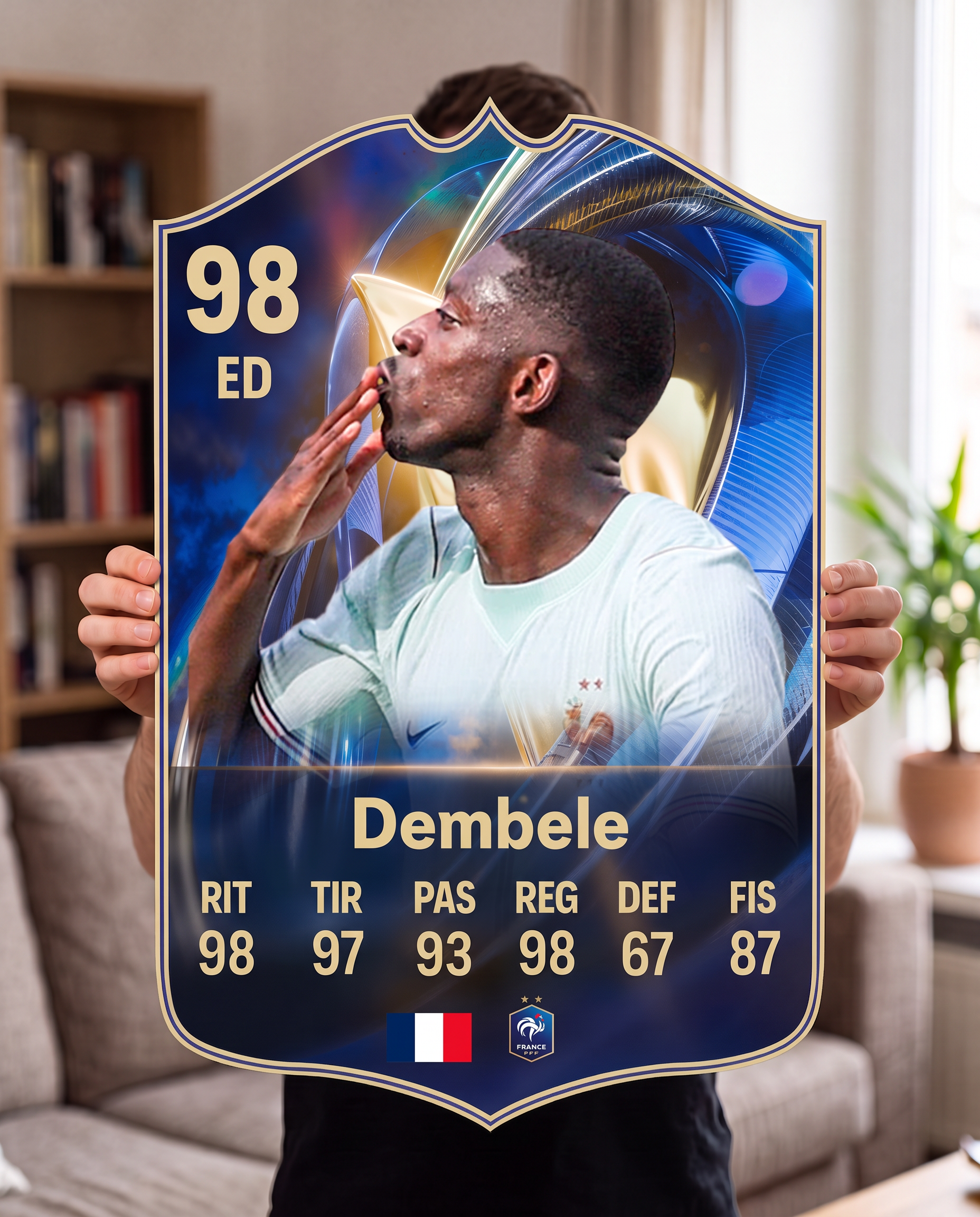 Carta gigante de Dembélé tamaño Grande — Regalos de Fútbol