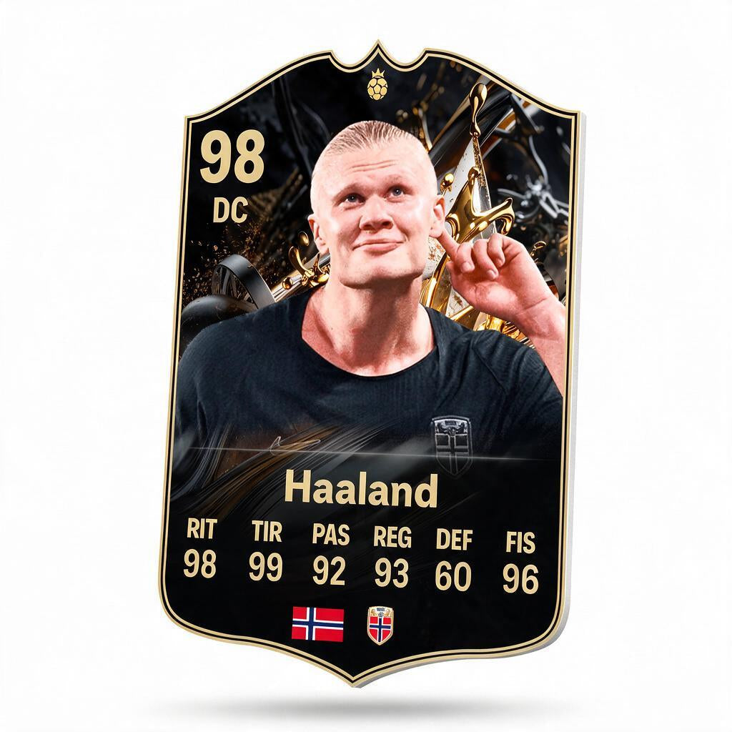 Diseño 4 — carta 3D de Haaland en foamex — Regalos de Fútbol
